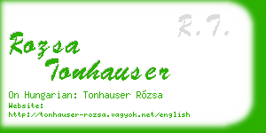 rozsa tonhauser business card